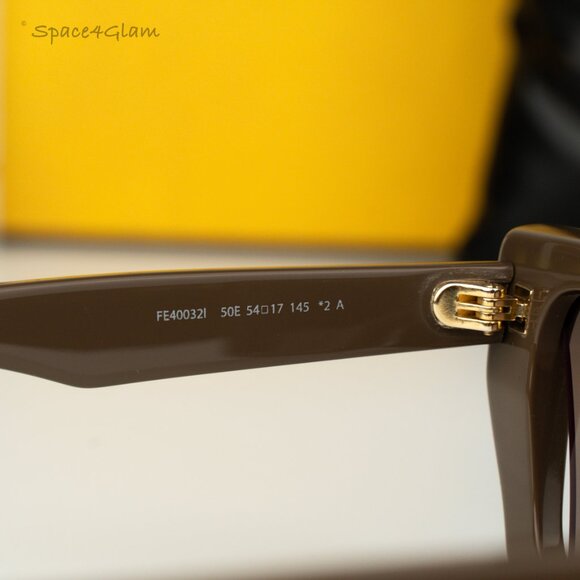 Fendi Women Sunglasses Shiny Truffle Brown Geometric FE40032I 50E BRAND NEW main image 5